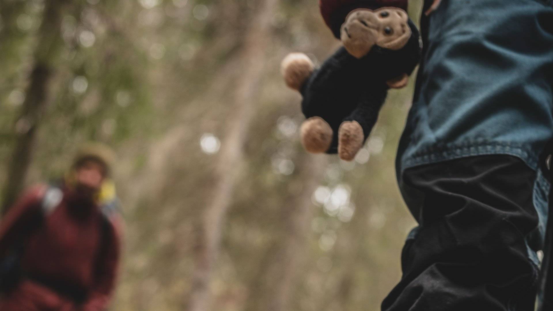 Barn på skogstur, Østmarka, Norge.